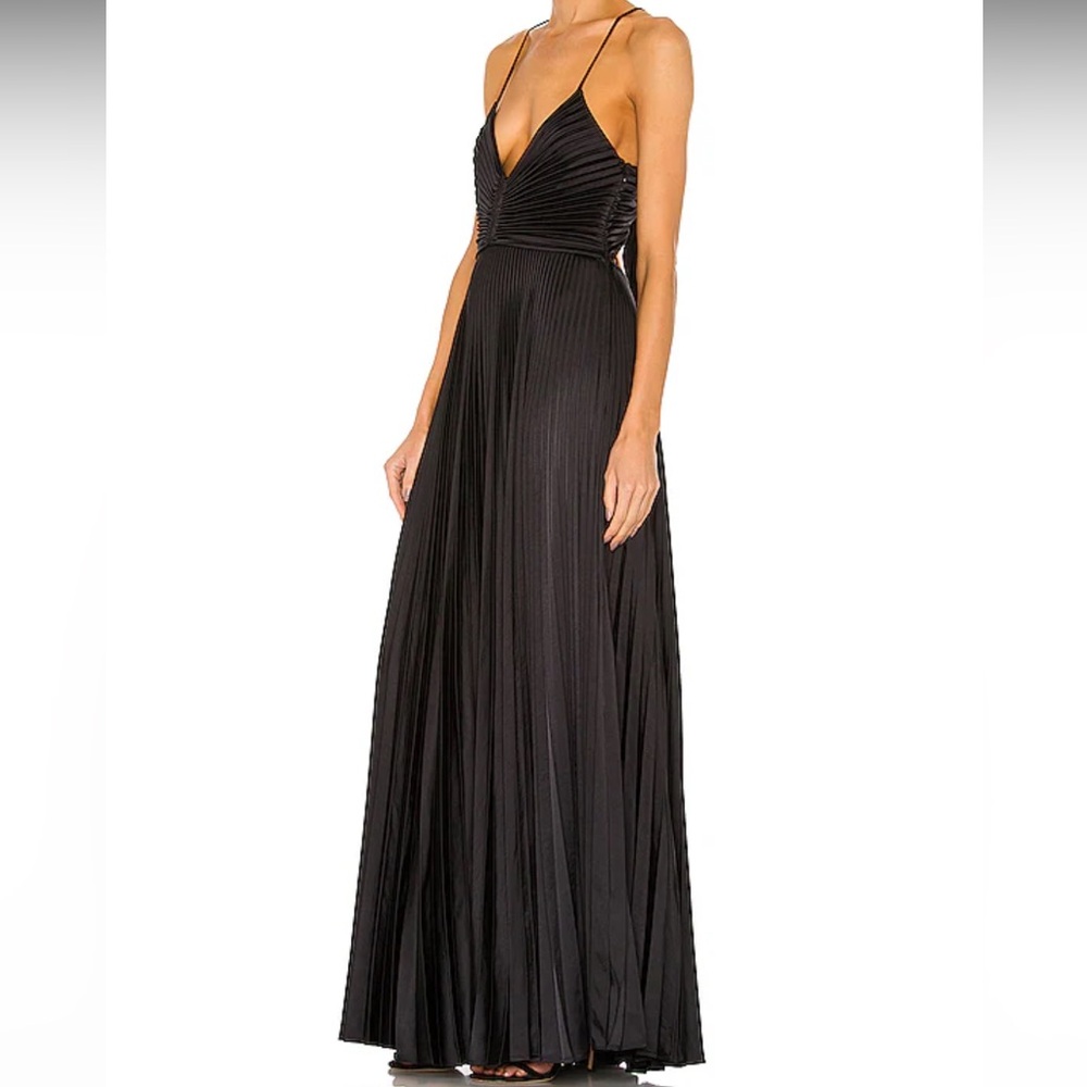 A.L.C. Revolve Aries Satin Pleated Dress NWT Size 10 - Picture 3 of 9